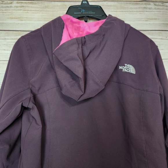 The North Face Womens Purple Pink Fleece Interior Hoodie Jacket Pockets XS/TP - Picture 15 of 16